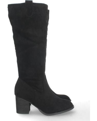 BOTAS ALTAS PUNTOSALAO TACÓN MEDIO ANCHO CREMALLERA MUJER NEGRO VARIOS COLORES