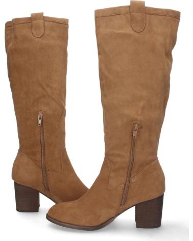 BOTAS ALTAS PUNTOSALAO CON TACÓN ANCHO Y CREMALLERA PARA MUJER VARIOS COLORES