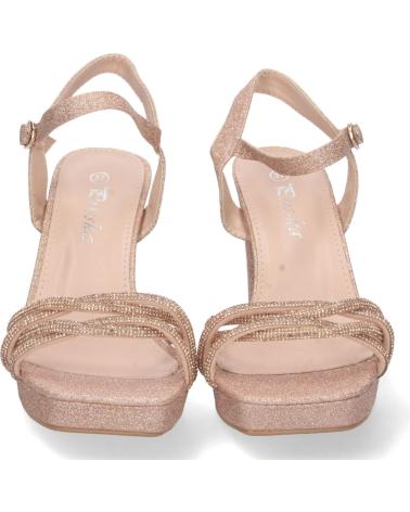 SANDALIAS PUNTOSALAO TACÓN ANCHO BRILLO DORADO VARIOS COLORES