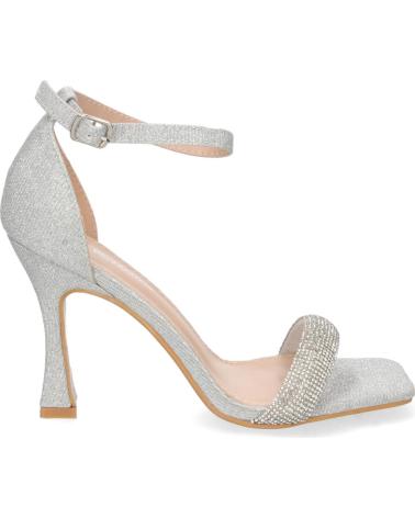 SANDALIAS DE FIESTA PUNTOSALAO TACÓN HEBILLA PLATEADAS VARIOS COLORES