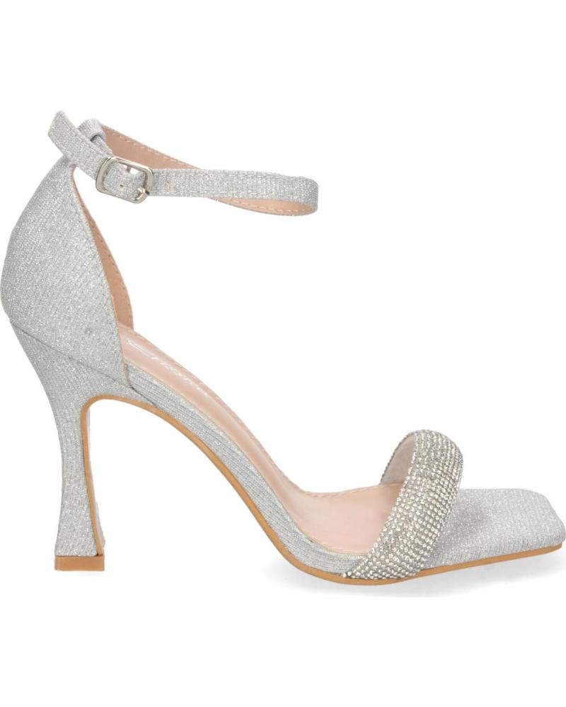 SANDALIAS DE FIESTA PUNTOSALAO TACÓN HEBILLA PLATEADAS VARIOS COLORES