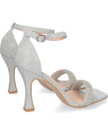 SANDALIAS DE FIESTA PUNTOSALAO TACÓN HEBILLA PLATEADAS VARIOS COLORES