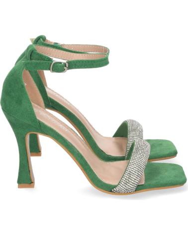 SANDALIAS DE FIESTA PUNTOSALAO TACÓN HEBILLA VERDES VARIOS COLORES