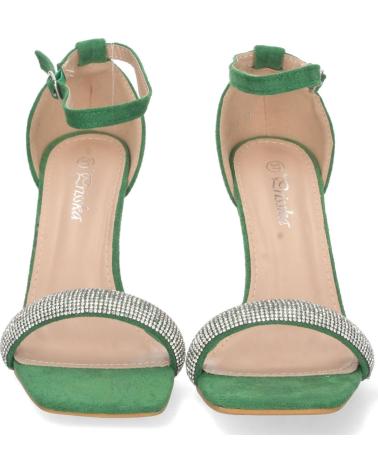 SANDALIAS DE FIESTA PUNTOSALAO TACÓN HEBILLA VERDES VARIOS COLORES