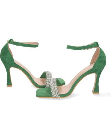 SANDALIAS DE FIESTA PUNTOSALAO TACÓN HEBILLA VERDES VARIOS COLORES