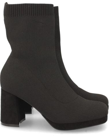 BOTINES PUNTOSALAO TACÓN MEDIO ESTILO CALCETIN MUJER NEGRO VARIOS COLORES