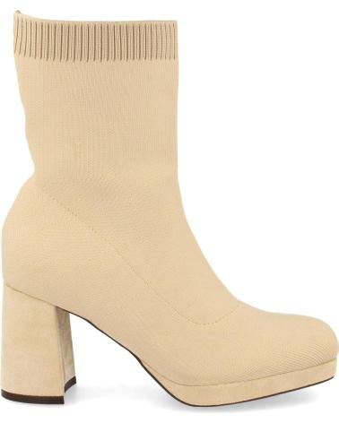 BOTINES PUNTOSALAO TACÓN MEDIO ESTILO CALCETIN MUJER BEIGE VARIOS COLORES