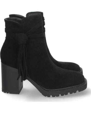 BOTINES PUNTOSALAO TACÓN ALTO CON FLECOS MUJER NEGRO VARIOS COLORES