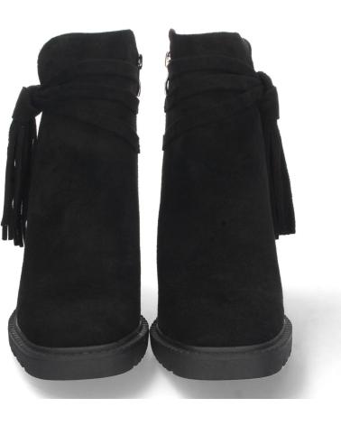 BOTINES PUNTOSALAO TACÓN ALTO CON FLECOS MUJER NEGRO VARIOS COLORES