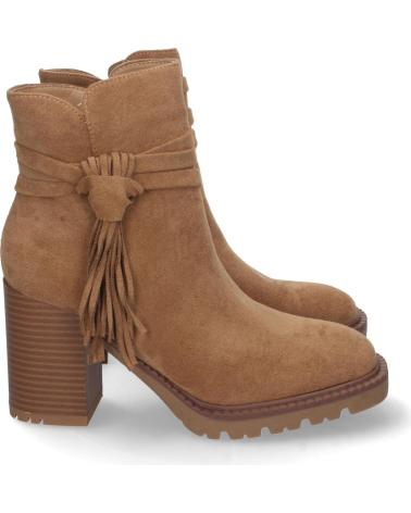 PUNTOSALAO BOTINES DE TACÓN ALTO CON FLECOS PARA MUJER VARIOS COLORES