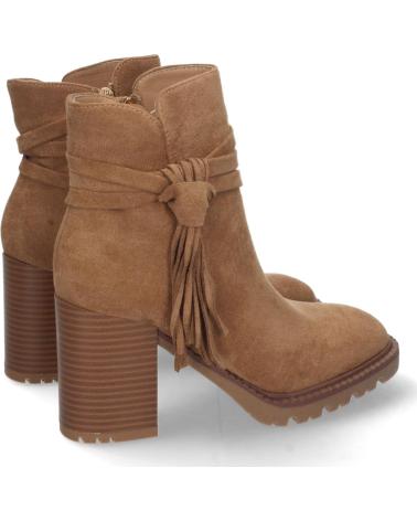 PUNTOSALAO BOTINES DE TACÓN ALTO CON FLECOS PARA MUJER VARIOS COLORES