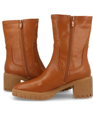 PUNTOSALAO BOTINES DE TACÓN CÓMODO CON SUELA TRACK PARA MUJER VARIOS COLORES