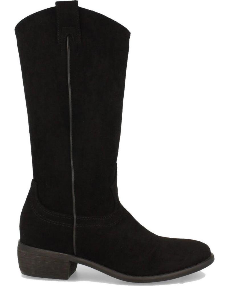 PUNTOSALAO BOTAS CAÑA MEDIA MUJER TACÓN BAJO TIRA LATERAL NEGRA VARIOS COLORES