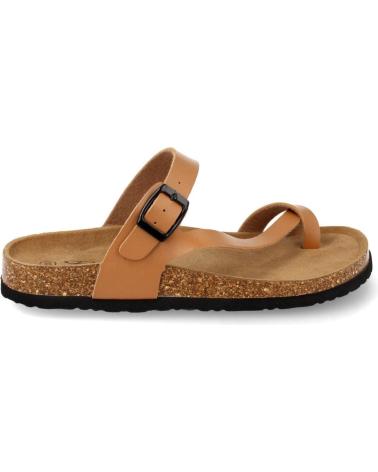 SANDALIAS ESCLAVA PLANA ANATÓMICAS PUNTOSALAO MUJER CAMEL VARIOS COLORES
