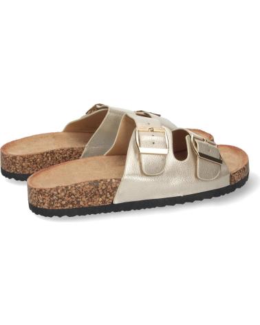 SANDALIAS PLANAS PUNTOSALAO DORADAS CON PLANTA BIO MODELO 1AY-1056 VARIOS COLORES
