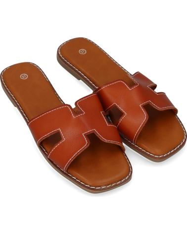 PUNTOSALAO SANDALIAS PLANAS COMODAS PARA MUJER COLOR CAMEL M-8081 VARIOS COLORES