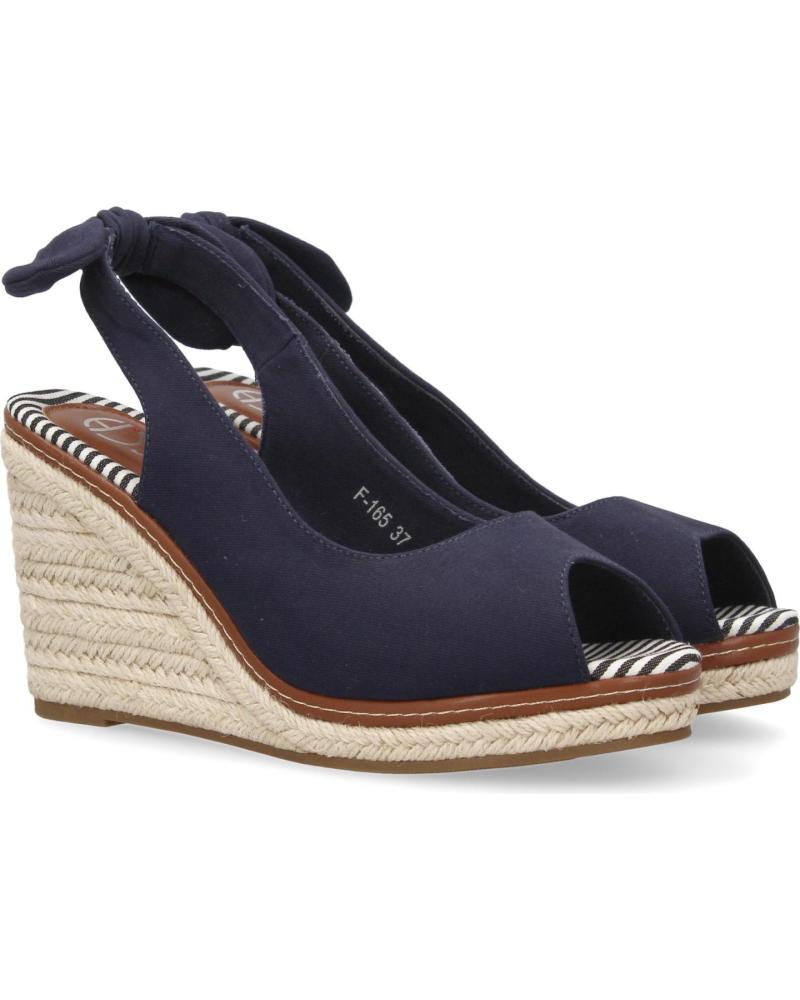 PUNTOSALAO SANDALIAS DE CUNA EN YUTE CON LAZO MUJER COLOR MARINO F-165 VARIOS COLORES