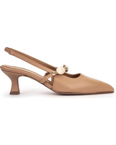ZAPATOS PEDRO MIRALLES 18637 CAMEL SLINGBACK TACÓN MARRóN