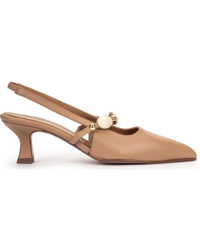 ZAPATOS PEDRO MIRALLES 18637 CAMEL SLINGBACK TACÓN MARRóN