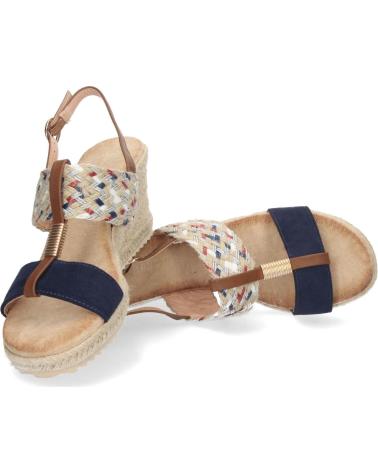PUNTOSALAO SANDALIA DE CUNA EN YUTE DOBLE PALA MUJER COLOR AZUL VARIOS COLORES