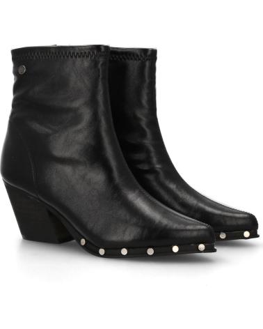 PUNTOSALAO BOTINES TECON CON TACUELAS COLOR NEGRO PARA MUJER A-5428 VARIOS COLORES