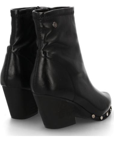 PUNTOSALAO BOTINES TECON CON TACUELAS COLOR NEGRO PARA MUJER A-5428 VARIOS COLORES