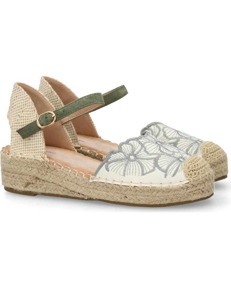 PUNTOSALAO SANDALIAS DE CUNA BAJAS EN YUTE PARA MUJER COLOR VERDE 9996 VARIOS COLORES