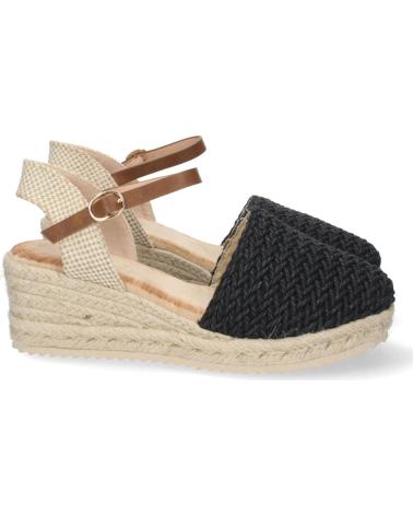 PUNTOSALAO SANDALIAS DE CUNA MEDIA EN YUTE PALA RAFIA MUJER COLOR NEGRO VARIOS COLORES
