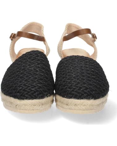 PUNTOSALAO SANDALIAS DE CUNA MEDIA EN YUTE PALA RAFIA MUJER COLOR NEGRO VARIOS COLORES