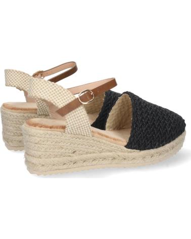 PUNTOSALAO SANDALIAS DE CUNA MEDIA EN YUTE PALA RAFIA MUJER COLOR NEGRO VARIOS COLORES