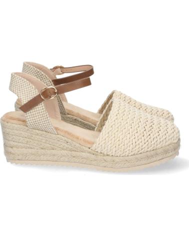 PUNTOSALAO SANDALIAS DE CUNA MEDIA EN YUTE PALA RAFIA MUJER COLOR BEIGE VARIOS COLORES