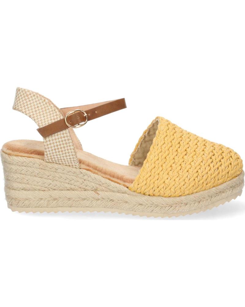 PUNTOSALAO SANDALIAS DE CUNA MEDIA EN YUTE PALA RAFIA MUJER COLOR AMARI VARIOS COLORES