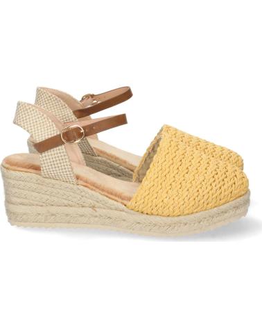 PUNTOSALAO SANDALIAS DE CUNA MEDIA EN YUTE PALA RAFIA MUJER COLOR AMARI VARIOS COLORES