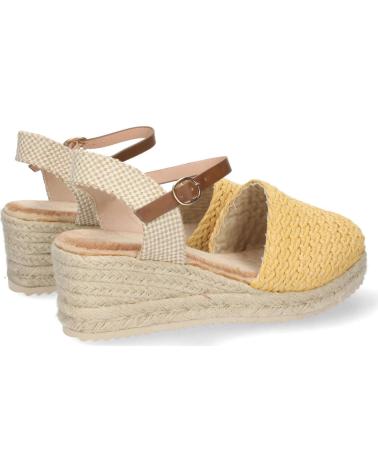 PUNTOSALAO SANDALIAS DE CUNA MEDIA EN YUTE PALA RAFIA MUJER COLOR AMARI VARIOS COLORES