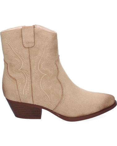 PUNTOSALAO BOTINES ESTILO CAMPERO TACON BAJO PARA MUJER COLOR BEIGE VRA VARIOS COLORES