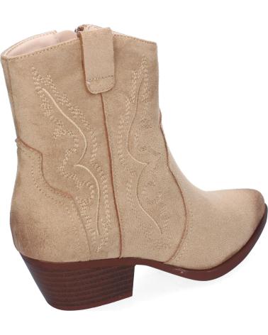 PUNTOSALAO BOTINES ESTILO CAMPERO TACON BAJO PARA MUJER COLOR BEIGE VRA VARIOS COLORES