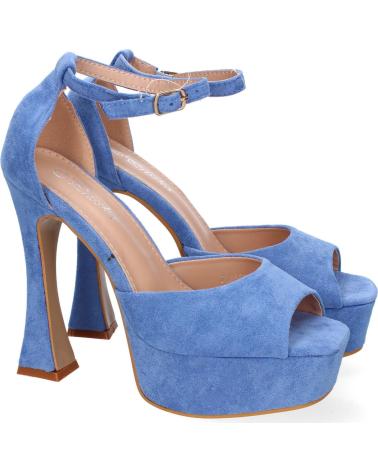 PUNTOSALAO SANDALIAS DE FIESTA TACON Y PLATAFORMA PARA MUJER COLOR AZUL VARIOS COLORES