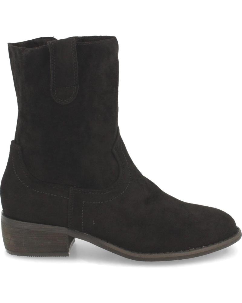 PUNTOSALAO BOTINES BAJOS COMODOS PUNTA REDONDA MUJER COLOR NEGRO VARIOS COLORES