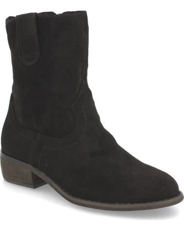 PUNTOSALAO BOTINES BAJOS COMODOS PUNTA REDONDA MUJER COLOR NEGRO VARIOS COLORES