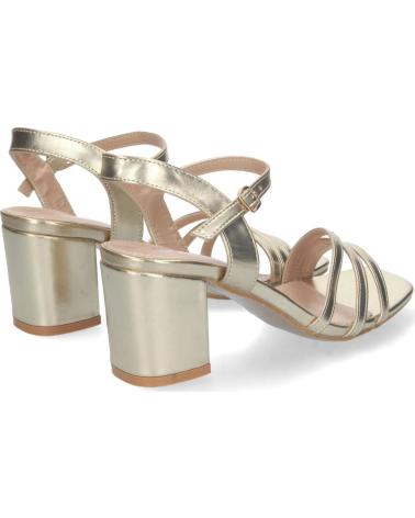 PUNTOSALAO SANDALIAS DORADAS DE TACON BAJO PALA DE TIRAS MUJER VARIOS COLORES