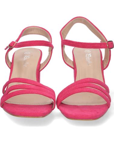 PUNTOSALAO SANDALIAS DE TACON BAJO PALA DE TIRAS MUJER COLOR FUCSIA VARIOS COLORES