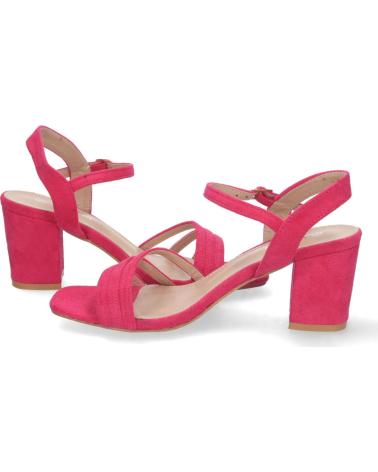 PUNTOSALAO SANDALIAS DE TACON BAJO PALA DE TIRAS MUJER COLOR FUCSIA VARIOS COLORES