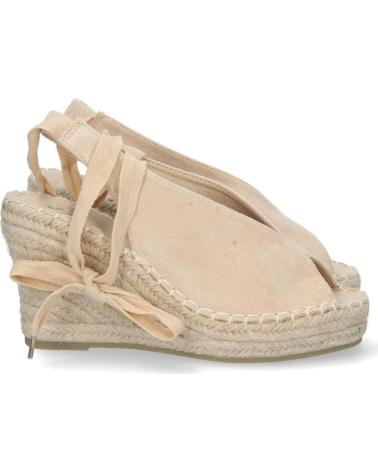 PUNTOSALAO SANDALIAS DE CUNA EN YUTE MUJER CON PALA ABIERTA CORDONES BE VARIOS COLORES