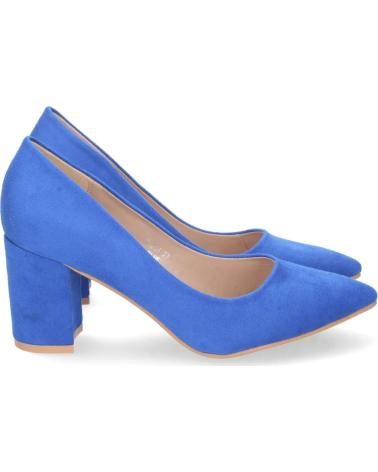 PUNTOSALAO ZAPATOS DE TACON COMODO ESTILO SALON Y PUNTA FINA MUJER AZUL VARIOS COLORES