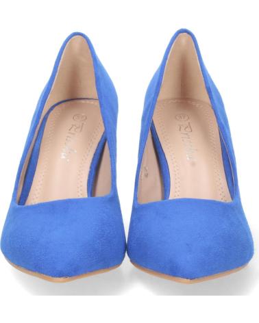PUNTOSALAO ZAPATOS DE TACON COMODO ESTILO SALON Y PUNTA FINA MUJER AZUL VARIOS COLORES