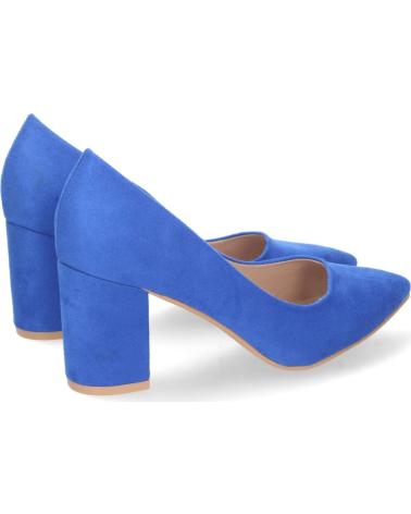 PUNTOSALAO ZAPATOS DE TACON COMODO ESTILO SALON Y PUNTA FINA MUJER AZUL VARIOS COLORES