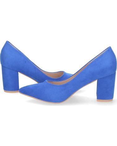 PUNTOSALAO ZAPATOS DE TACON COMODO ESTILO SALON Y PUNTA FINA MUJER AZUL VARIOS COLORES