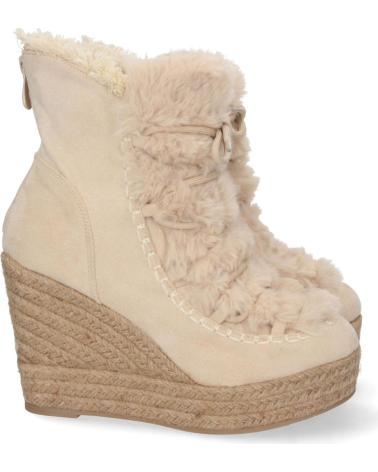 PUNTOSALAO BOTÍN DE CUÑA YUTE Y PELO ESTILO AUSTRALIANAS VARIOS COLORES