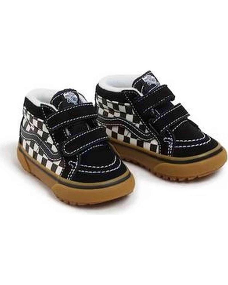 BOTTES VANS SK8-HI ZIP CHECKERBOARD ENFANT NOIR BLACK