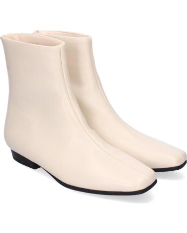 PUNTOSALAO BOTINES PLANOS COMODOS PARA MUJER ELEGANTES COLOR BEIGE DB-3 VARIOS COLORES